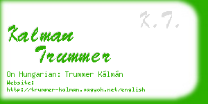 kalman trummer business card